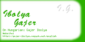 ibolya gajer business card